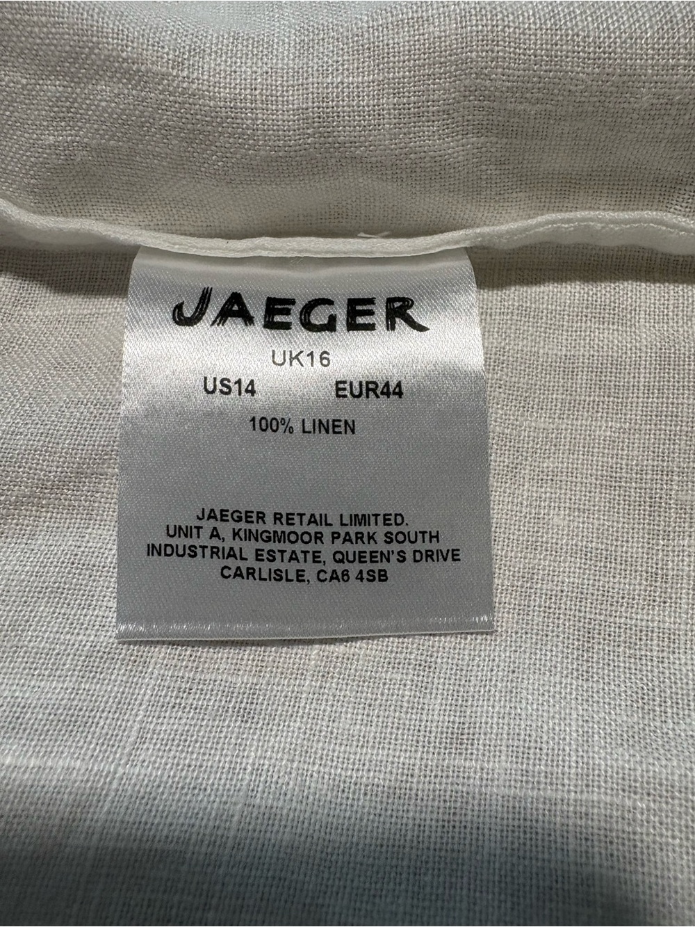 NWOT 100% Linen Open White Blazer Jacket Size 14 Office Chic Coastal Casual - Picture 4 of 7